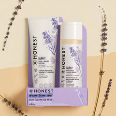 The Honest Company Calm Shampoo + Body Wash and Lotion Duo - Lavender - 18.5 fl oz: Moisturizing, Soothing, Dye-Free