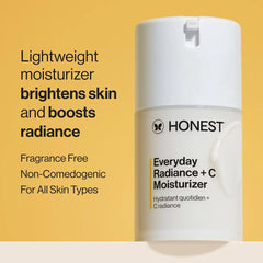 Honest Beauty Everyday Radiance and C Moisturizer with Vitamin C - 1.7 fl oz: Noncomedogenic, Unscented Face Cream