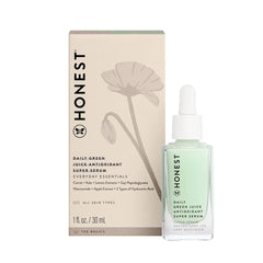 Honest Beauty Daily Green Juice Antioxidant Super Facial Serum - Travel Size - 1 fl oz: Vegan, Deep Hydration, Face Application