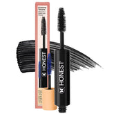 Honest Beauty Extreme Volume Mascara and Bold Lash Primer Black - Travel Size - 0.27 fl oz: Paraben-Free, Vegan, Includes Applicator