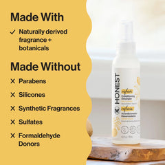 The Honest Company Refresh Conditioning Detangler - Citrus Vanilla - 4 fl oz: Sulfate-Free, Paraben-Free, All Hair Types, Daily Spray