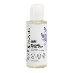 The Honest Company Calm Shampoo + Body Wash - Travel Size - Lavender- 2 fl oz: Dye-Free, Paraben-Free, Phthalate-Free, Artificial Fragrance-Free