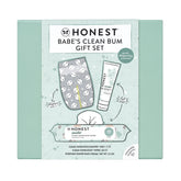The Honest Company Babe's Clean Bum Gift Set: Basic Cleansing, Diaper Rash Cream, Unscented, 9 Pieces