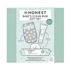 The Honest Company Babe's Clean Bum Gift Set: Basic Cleansing, Diaper Rash Cream, Unscented, 9 Pieces