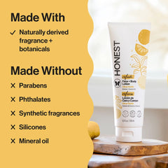The Honest Company Refresh Face + Body Lotion - Citrus Vanilla - 8.5 fl oz: Dye-Free, Paraben-Free, Silicone-Free, Mineral Oil-Free