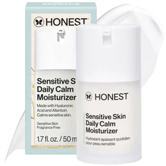 Honest Beauty Sensitive Skin Daily Calm Moisturizer with Hyaluronic Acid and Allantoin - 1.7 fl oz: Face Cream, Unscented, Paraben-Free