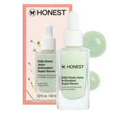 Honest Beauty Daily Green Juice Antioxidant Super Facial Serum - Travel Size - 1 fl oz: Vegan, Deep Hydration, Face Application