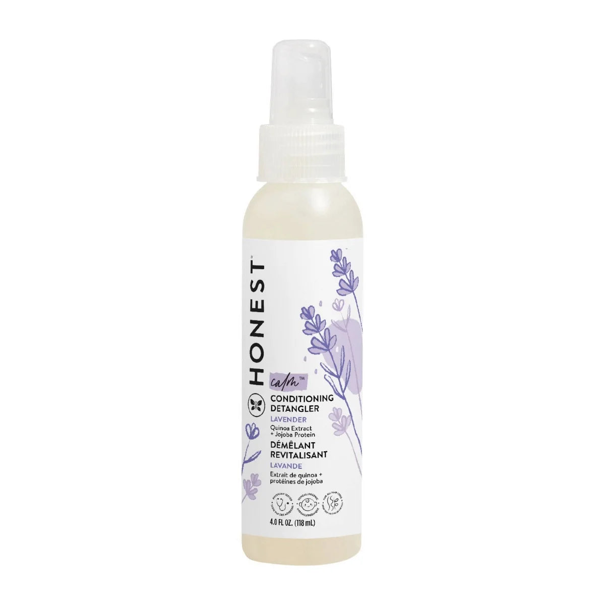 The Honest Company Calm Conditioning Detangler- Lavender - 4 fl oz: Paraben-Free, Silicone-Free, Daily Use, Spray