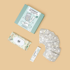 The Honest Company Babe's Clean Bum Gift Set: Basic Cleansing, Diaper Rash Cream, Unscented, 9 Pieces