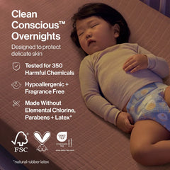 The Honest Company Clean Conscious Disposable Overnight Diapers Cozy Cloud + Star Signs  - (Select Size and Pattern)