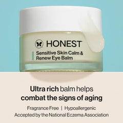 Honest Beauty Calm and Renew Melting Eye Balm with Calming Phyto Blend - 0.5oz: Hypoallergenic, Paraben-Free, Silicone-Free, Vegan