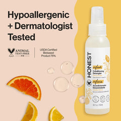 The Honest Company Refresh Conditioning Detangler - Citrus Vanilla - 4 fl oz: Sulfate-Free, Paraben-Free, All Hair Types, Daily Spray