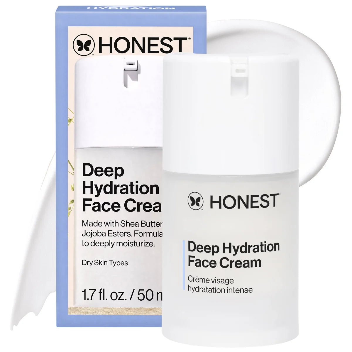 Honest Beauty Deep Hydration Face Cream with Shea Butter - 1.7 fl oz: Unscented, Anti-Aging, Sensitive Skin