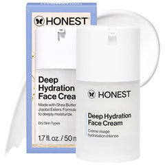 Honest Beauty Deep Hydration Face Cream with Shea Butter - 1.7 fl oz: Unscented, Anti-Aging, Sensitive Skin