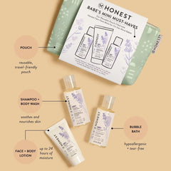 The Honest Company Babe's Mini Must-Haves Gift Set: Moisturizing, Calming, Travel Size
