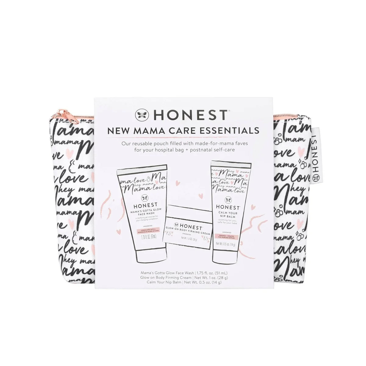 The Honest Company New Mama Care Essential Baby and Body Gift Set - 4pc: Moisturizing, Basic Cleansing, Soothing