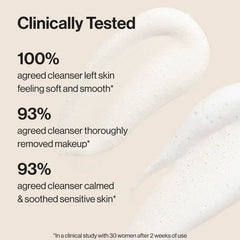 Honest Beauty Sensitive Skin Calming Cream Cleanser with Hyaluronic and Amino Acids - 4 fl oz
