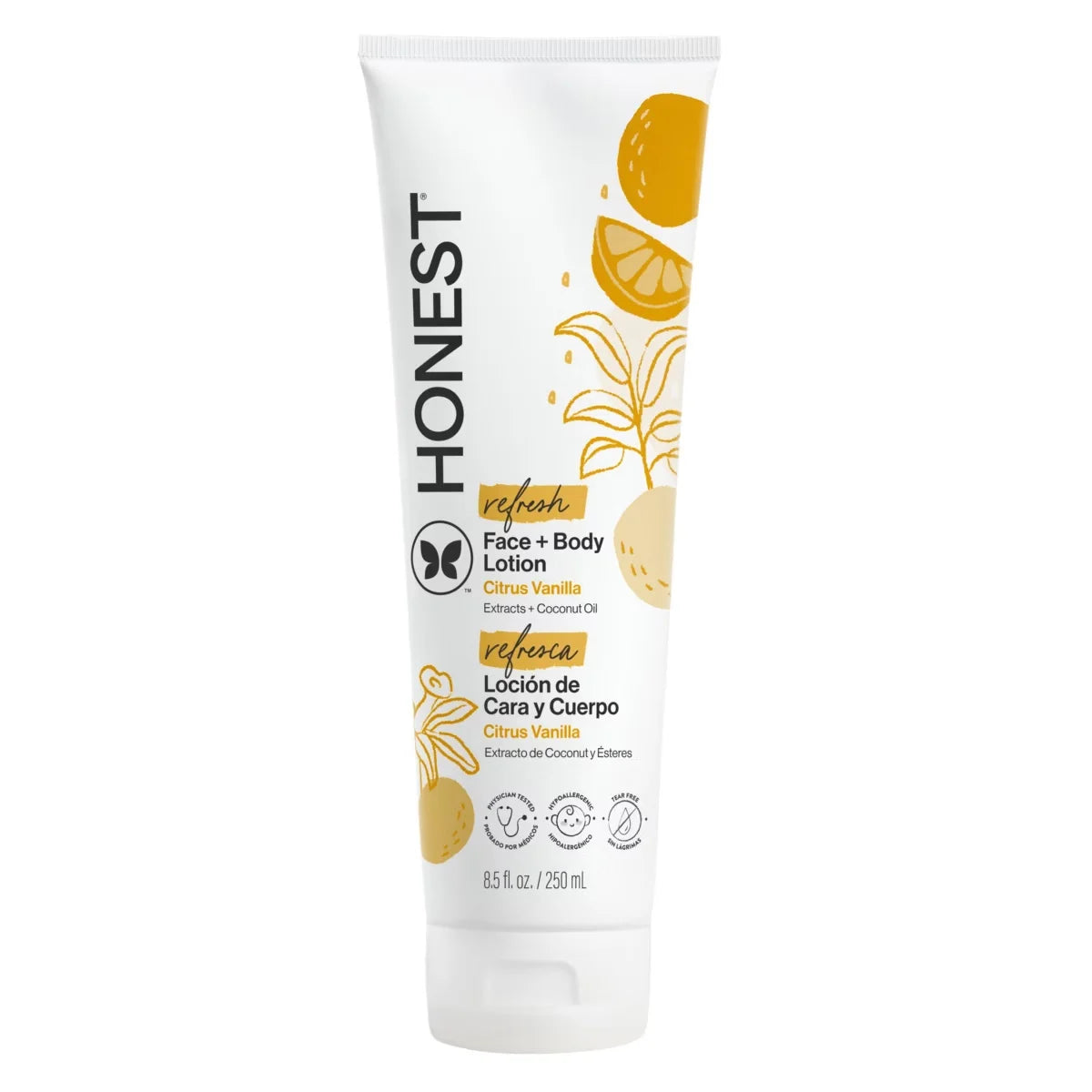The Honest Company Refresh Face + Body Lotion - Citrus Vanilla - 8.5 fl oz: Dye-Free, Paraben-Free, Silicone-Free, Mineral Oil-Free