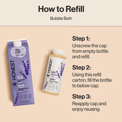 The Honest Company Calm Bubble Bath Refill - Lavender - 32 fl oz: Liquid, Paraben-Free, Dye-Free, Phthalate-Free