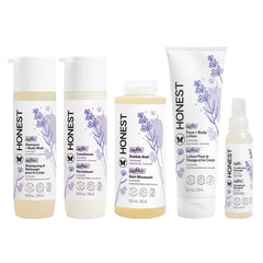 The Honest Company Calm Conditioner 10 fl oz +Shampoo & Body Wash 10 fl oz + Detangler 4 fl oz + Face + Body Lotion  8.5 fl oz + Bubble Bath 12 fl oz